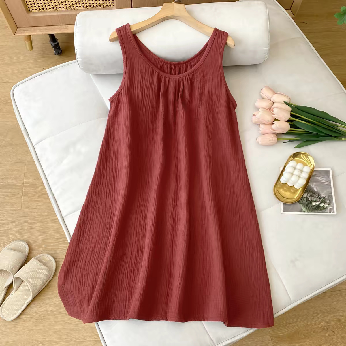 Summer Casual Women's Sleevele - Midi Dress 评论和价格