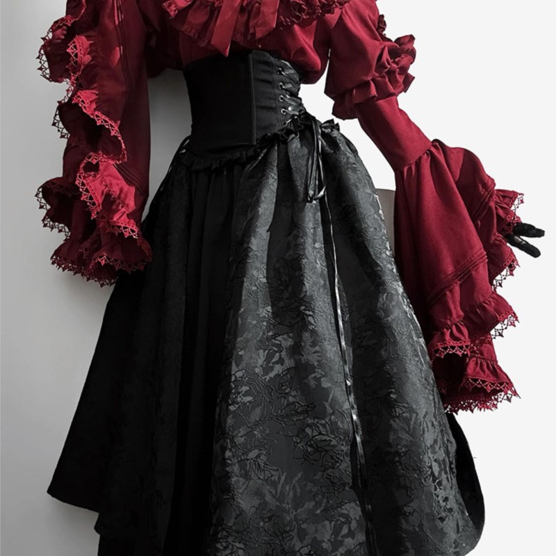Halloween dress black and red  - Women'S Red Formal Wear 评论和价格