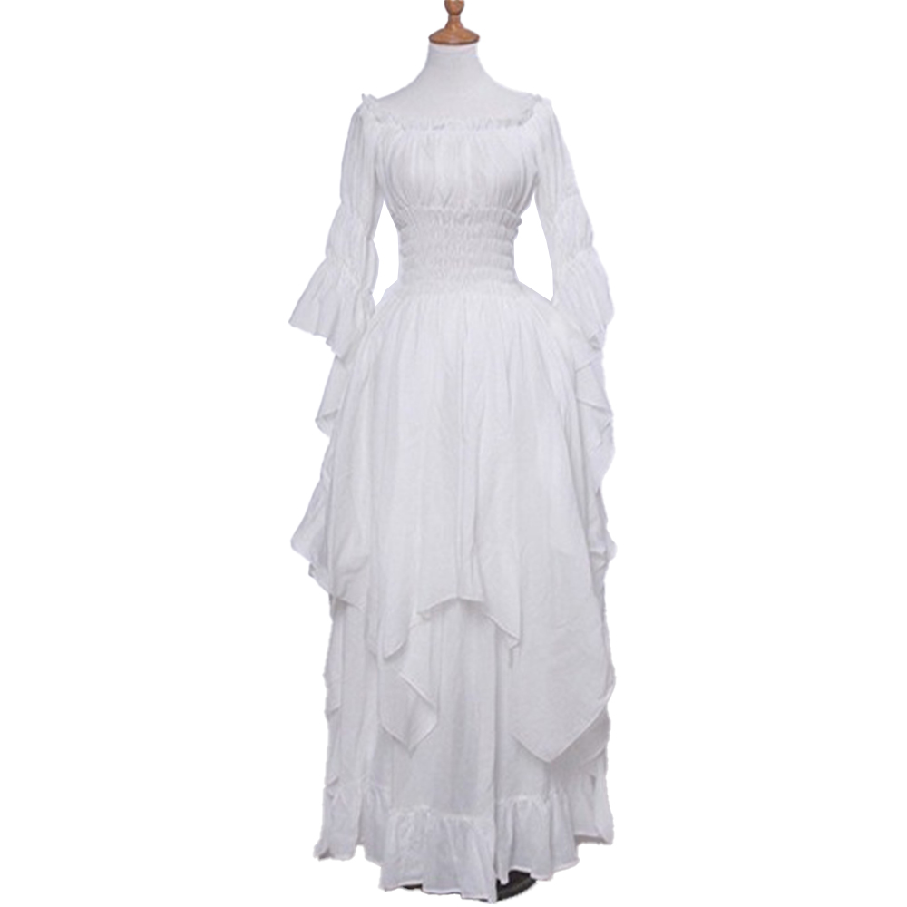 Medieval Dress Retro Off-The-S - Lace Dress 评论和价格