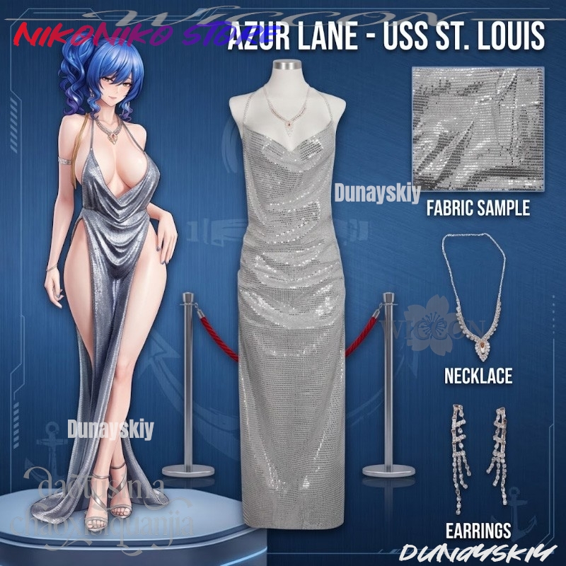 Anime Game Azur Lane Cosplay U - Evening Gown 评论和价格