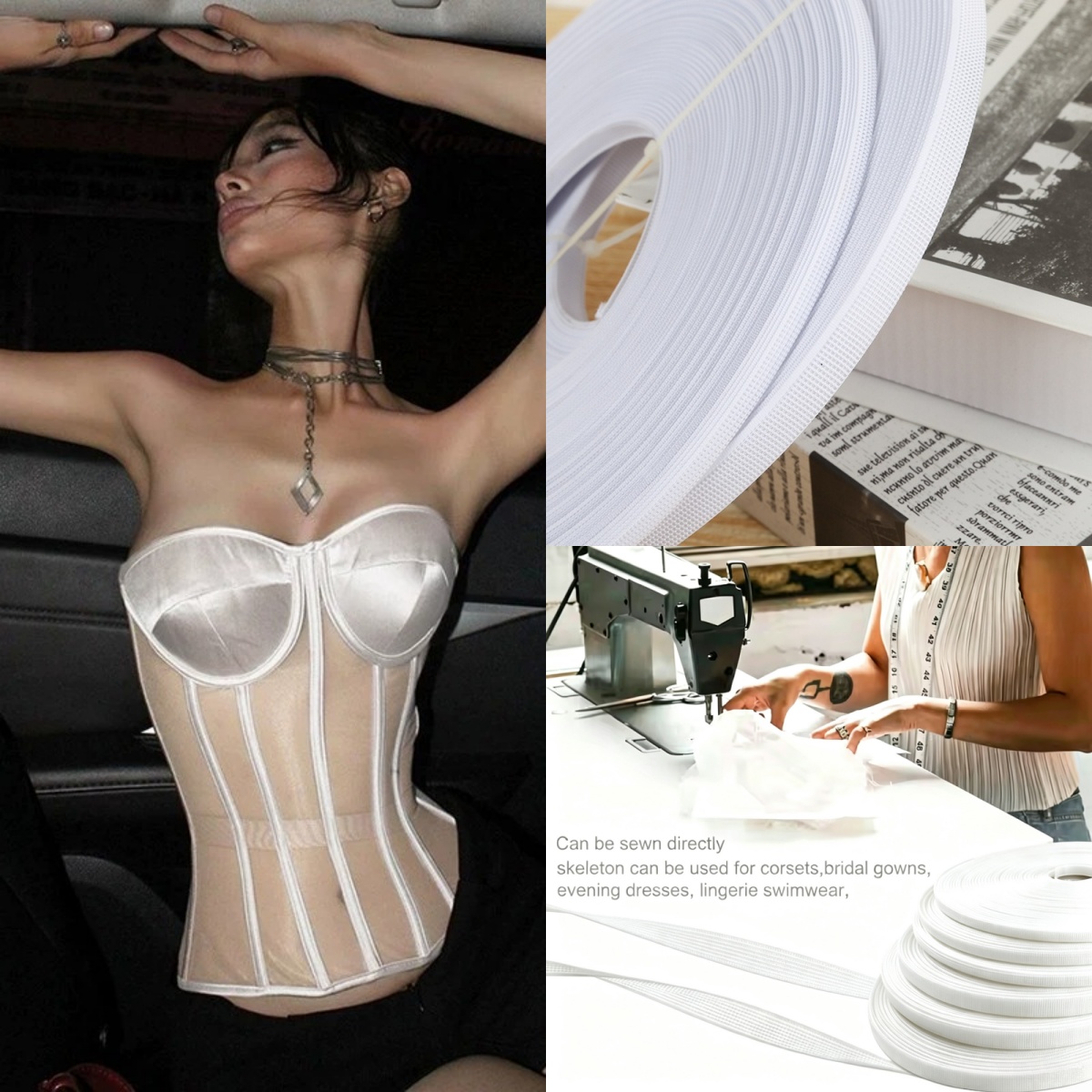 Polyester Fish Boning Tape Cri - Wedding Dress 评论和价格