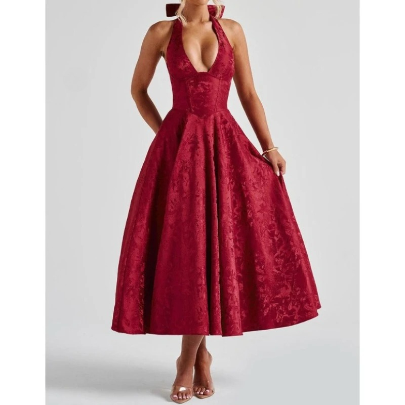 Deeptown Elegant Evening Party - Women'S Red Formal Wear 评论和价格