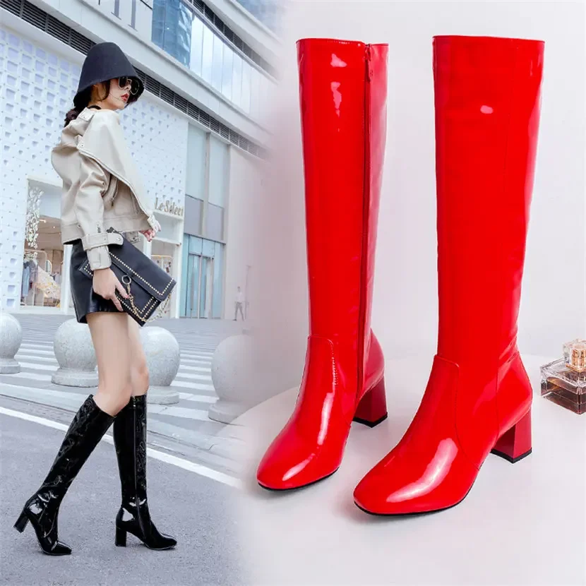 Red White Patent Leather Women - Women'S Red Formal Wear 评论和价格